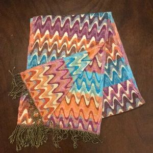Tolani Multicolor Wave Scarf (Anthropologie)